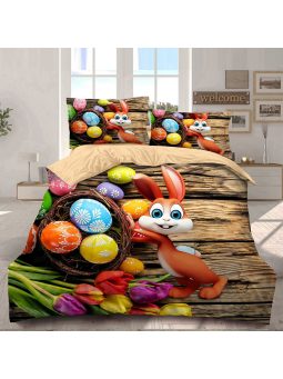 Lenjerii de pat de Paște 6 piese cu elastic