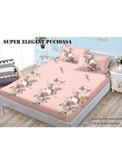 Husa cu elastic 3 piese 160x200 - Cod N-104