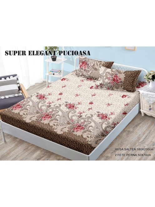 Husa cu elastic 3 piese 180x200 - Cod L-102