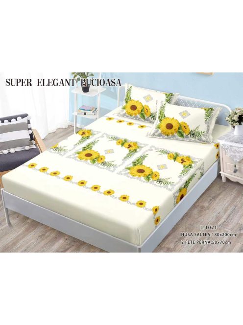 Husa cu elastic 3 piese 180x200 - Cod L-1021