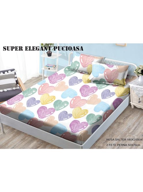 Husa cu elastic 3 piese 180x200 - Cod L-103