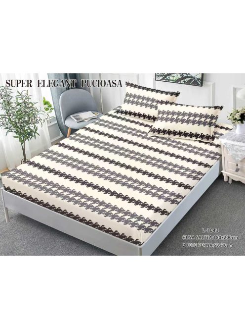 Husa cu elastic 3 piese 180x200 - Cod L-1043