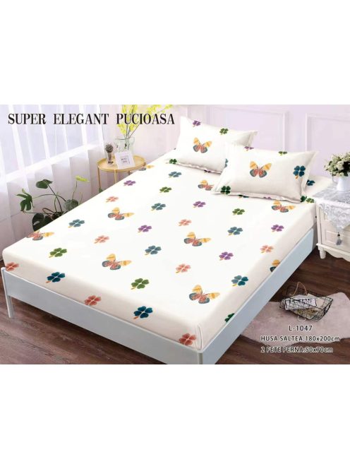 Husa cu elastic 3 piese 180x200 - Cod L-1047