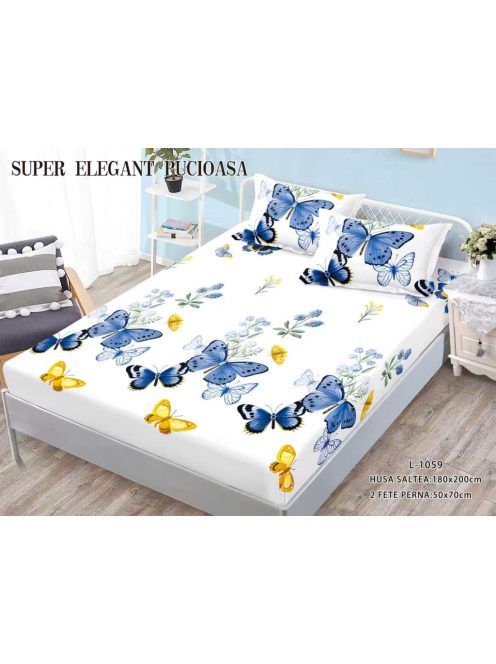 Husa cu elastic 3 piese 180x200 - Cod L-1059