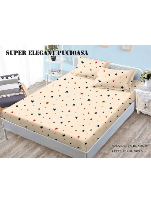 Husa cu elastic 3 piese 180x200 - Cod L-107