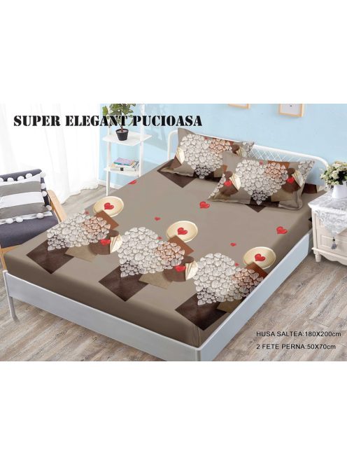 Husa cu elastic 3 piese 180x200 - Cod L-111