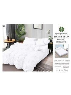 Lenjerie de lux damasc cu elastic 6 piese - Cod DAU-01