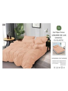 Lenjerie de lux damasc cu elastic 6 piese - Cod DAU-09
