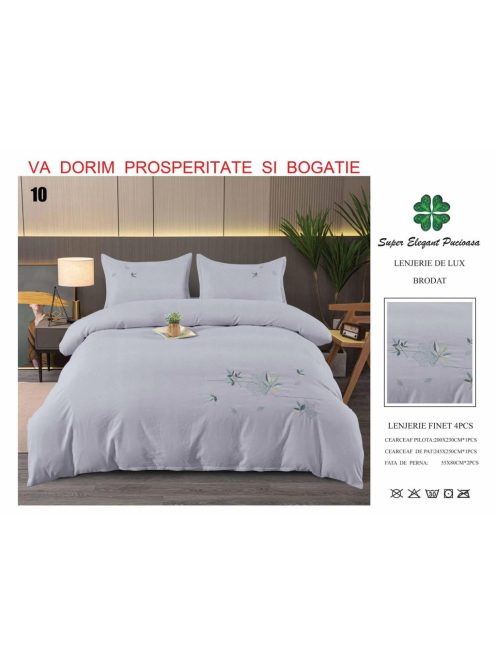 Lenjerie de lux brodat 4 piese - Cod Brodat10