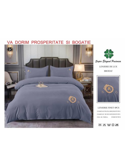 Lenjerie de lux brodat 4 piese - Cod Brodat15