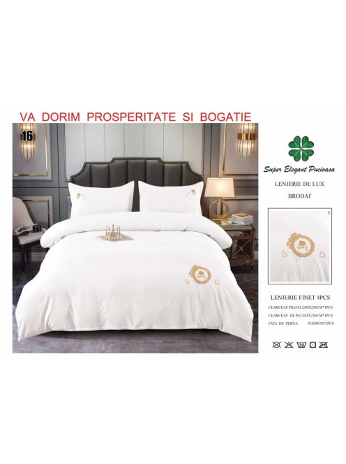 Lenjerie de lux brodat 4 piese - Cod Brodat16