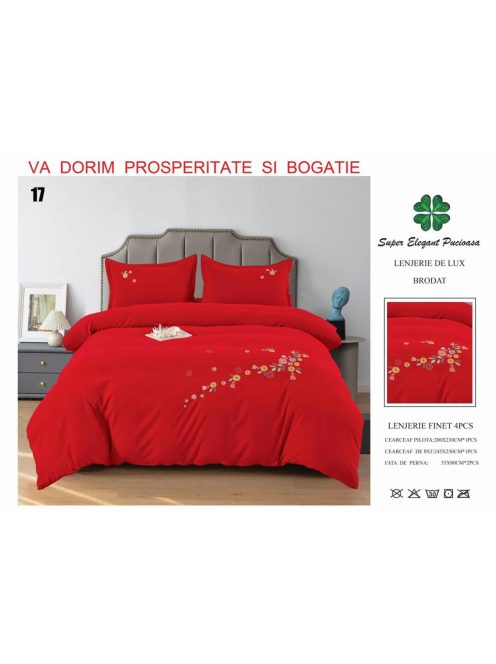 Lenjerie de lux brodat 4 piese - Cod Brodat17