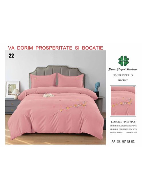 Lenjerie de lux brodat 4 piese - Cod Brodat22