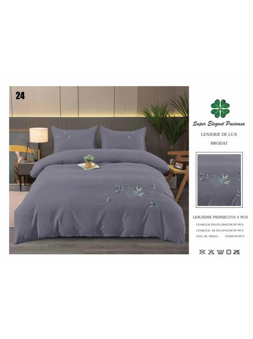 Lenjerie de lux brodat 4 piese - Cod Brodat24