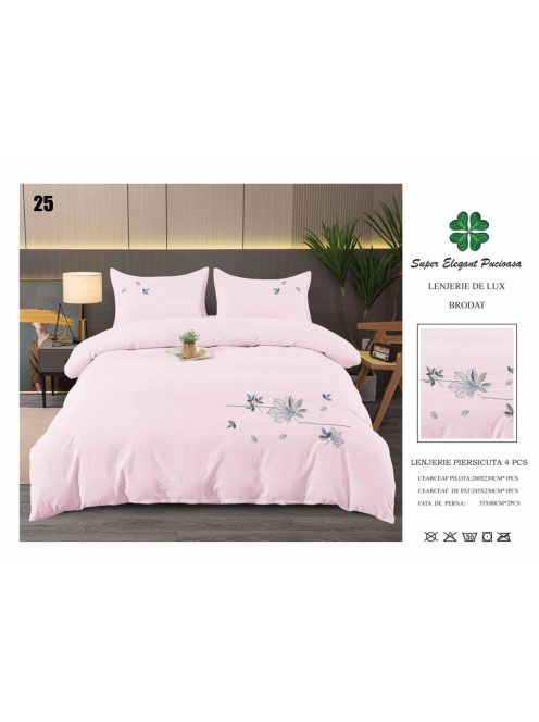 Lenjerie de lux brodat 4 piese - Cod Brodat25