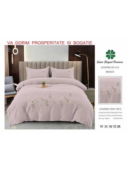 Lenjerie de lux brodat 4 piese - Cod Brodat3