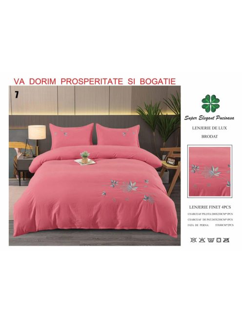 Lenjerie de lux brodat 4 piese - Cod Brodat7