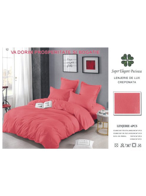 Lenjerie de lux creponata 6 piese - Cod Crep 12