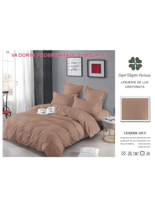 Lenjerie de lux creponata 6 piese - Cod Crep 13