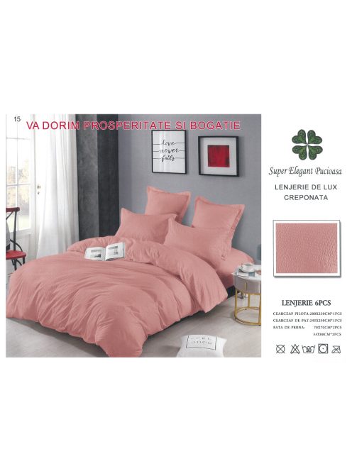 Lenjerie de lux creponata 6 piese - Cod Crep 15
