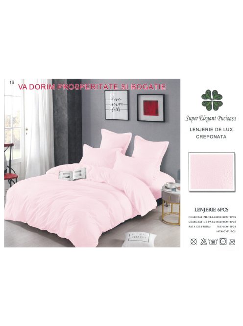 Lenjerie de lux creponata 6 piese - Cod Crep 16