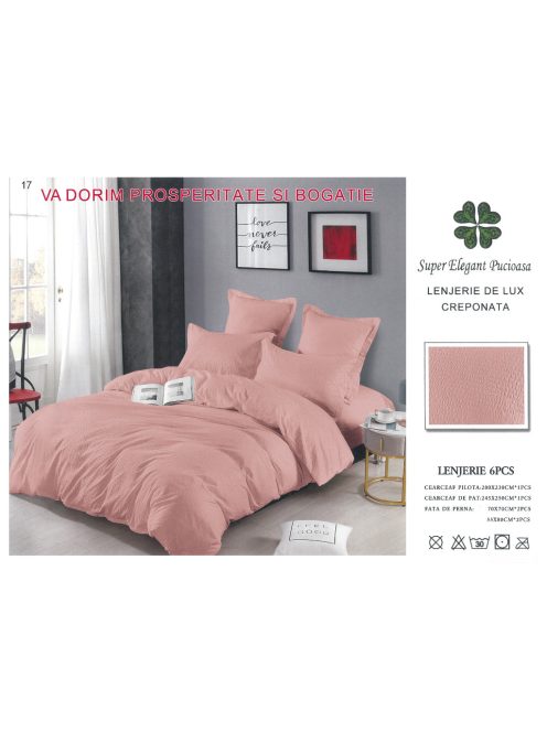 Lenjerie de lux creponata 6 piese - Cod Crep 17