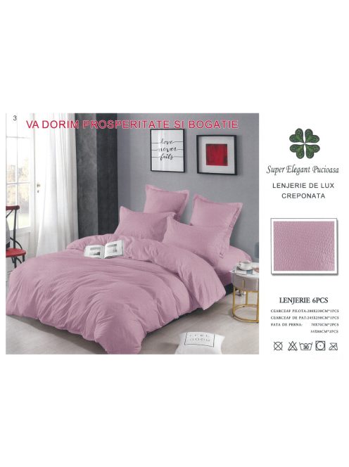 Lenjerie de lux creponata 6 piese - Cod Crep 3