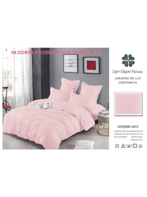 Lenjerie de lux creponata 6 piese - Cod Crep 4