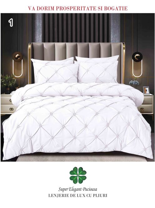 Lenjerie de lux cu pliuri 6 piese - Cod Pliuri 1
