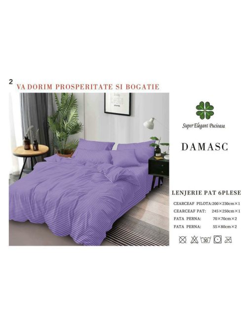 Lenjerie de lux damasc 6 piese - Cod DA-2