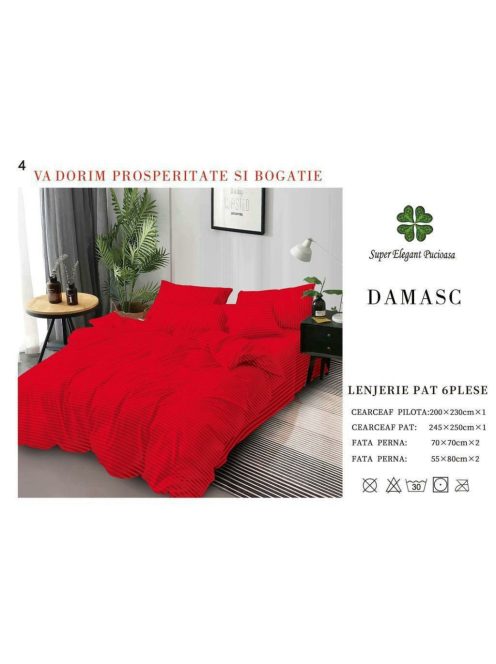 Lenjerie de lux damasc 6 piese - Cod DA-4