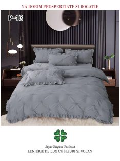 Lenjerie de lux pliuri si volan 4 piese - Cod P-13