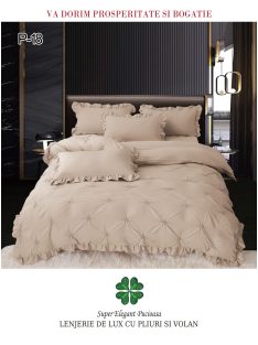 Lenjerie de lux pliuri si volan 4 piese - Cod P-18