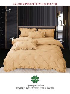 Lenjerie de lux pliuri si volan 4 piese - Cod P-5