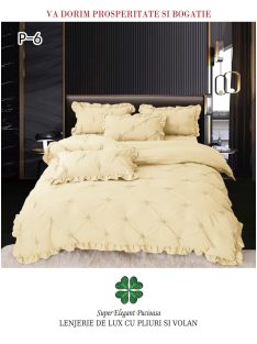 Lenjerie de lux pliuri si volan 4 piese - Cod P-6