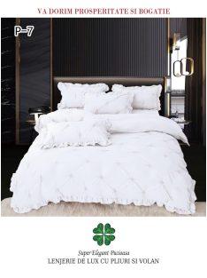 Lenjerie de lux pliuri si volan 4 piese - Cod P-7