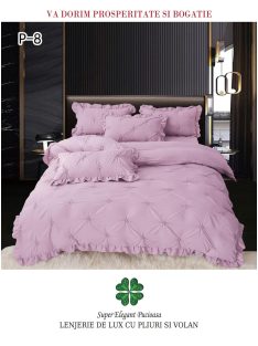 Lenjerie de lux pliuri si volan 4 piese - Cod P-8