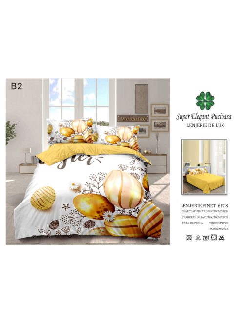 Lenjerie de pat de Paște 6 piese - Cod B2