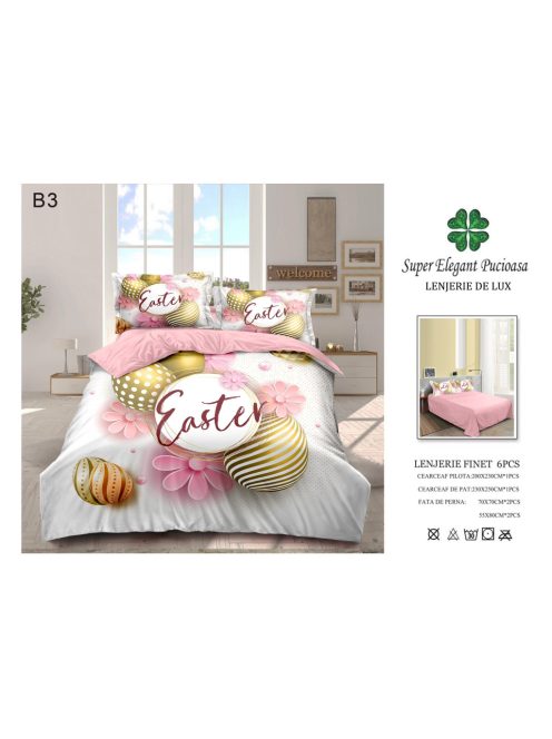 Lenjerie de pat de Paște 6 piese - Cod B3