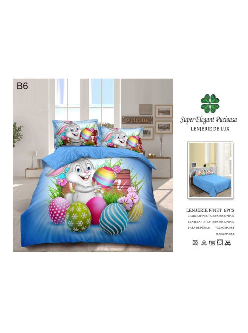 Lenjerie de pat de Paște 6 piese - Cod B6