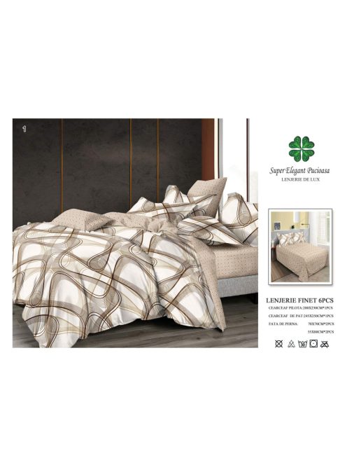 Lenjerie de pat finet 6 piese - Cod 1