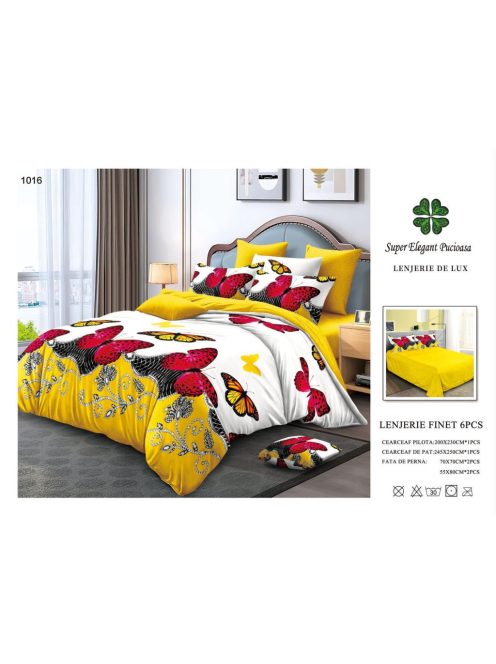 Lenjerie de pat finet 6 piese - Cod 1016
