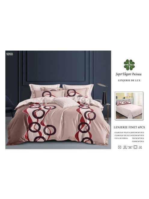 Lenjerie de pat finet 6 piese - Cod 1018