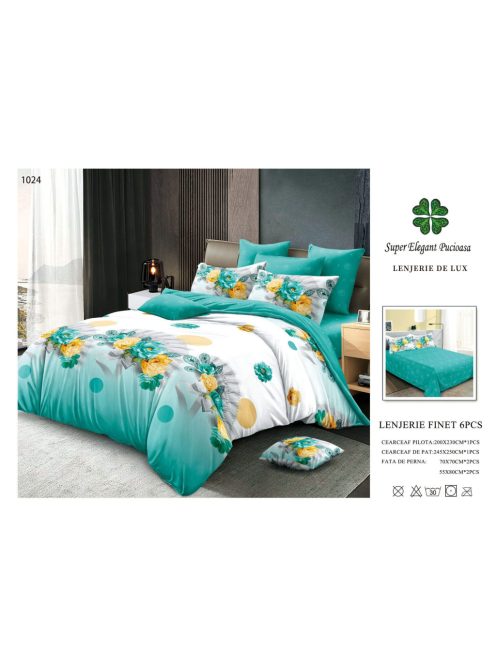 Lenjerie de pat finet 6 piese - Cod 1024