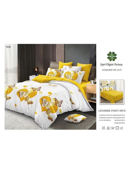 Lenjerie de pat finet 6 piese - Cod 1028