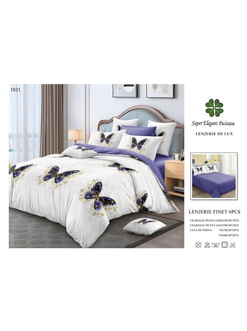 Lenjerie de pat finet 6 piese - Cod 1031