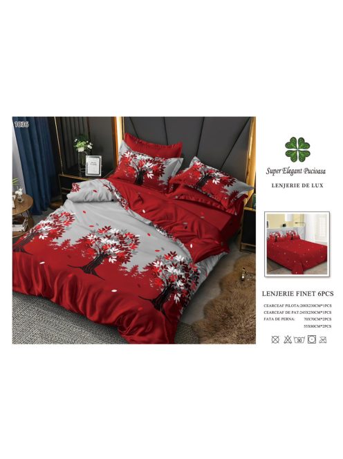 Lenjerie de pat finet 6 piese - Cod 1036