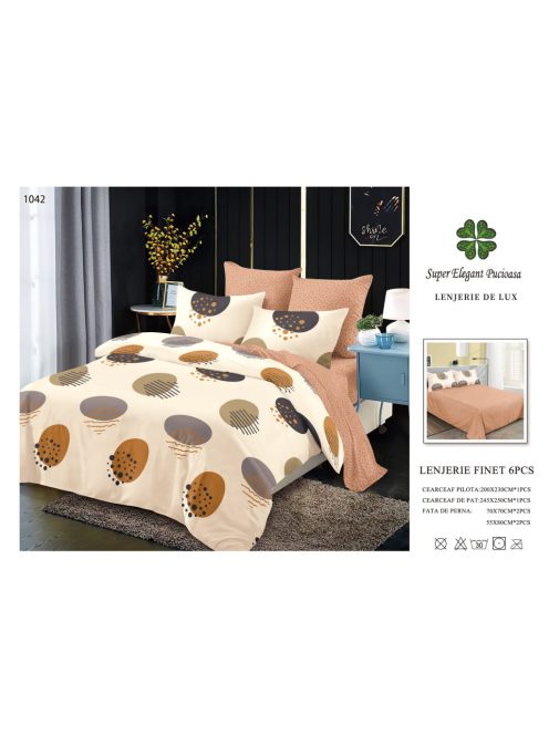 Lenjerie de pat finet 6 piese - Cod 1042