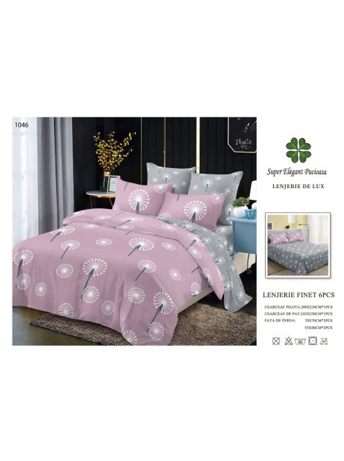 Lenjerie de pat finet 6 piese - Cod 1046-1