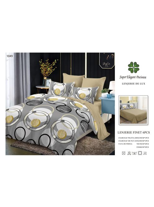 Lenjerie de pat finet 6 piese - Cod 1049